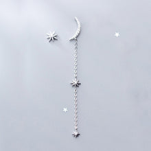 Load image into Gallery viewer, Mond-Stern Ohrstecker aus Silber
