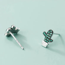 Load image into Gallery viewer, Kaktus Ohrstecker aus Silber
