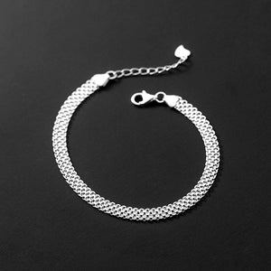 Spitzenmuster Armband aus Silber