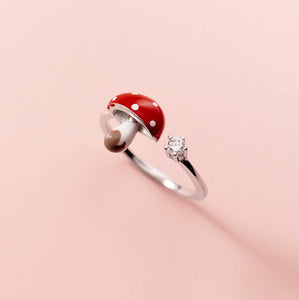 Silver Mushroom Ring