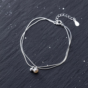 Perlen Armband aus Silber