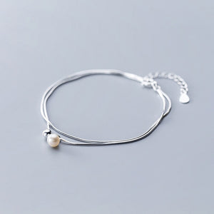 Perlen Armband aus Silber