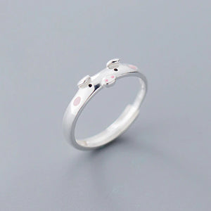 Silver Piglet Ring