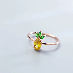 Ananas Ring aus Silber