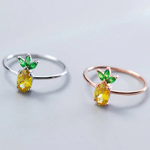 Ananas Ring aus Silber