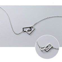 Load image into Gallery viewer, Rectangle Necklace made of Silver
