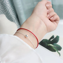 Load image into Gallery viewer, Red Ball Bracelet made of Silver
