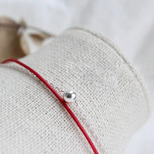 Load image into Gallery viewer, Red Ball Bracelet made of Silver
