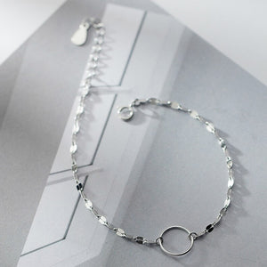 Silver Ring-chain Bracelet