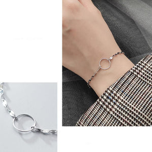 Silver Ring-chain Bracelet