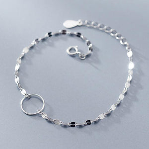 Silver Ring-chain Bracelet