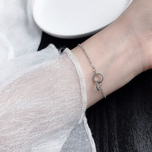 Load image into Gallery viewer, Double Ring Bracelet made of Silver
