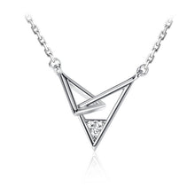 Load image into Gallery viewer, Silver Triangle Necklace
