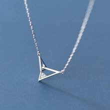 Load image into Gallery viewer, Silver Triangle Necklace
