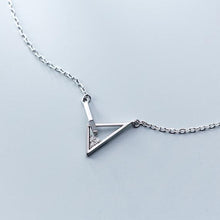 Load image into Gallery viewer, Silver Triangle Necklace
